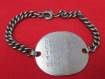 US WWII ID Bracelet, Dunham, USNR, Doctor, USS O'Bannon, Guadalcanal