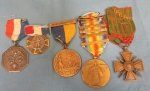 US WWI, New Jersey Soldier Five Medal Group, Named, Croix …