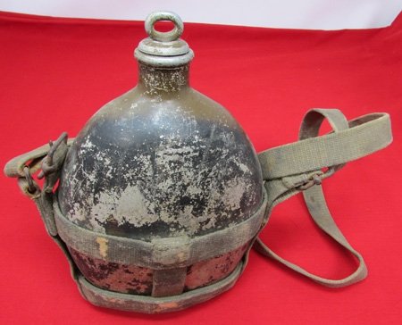  Japanese WWII Army Enlisted Canteen & Canvas Harness, Named — image 4