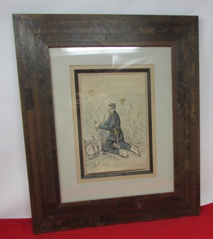  French, Franco Prussian War Era, Hand Colored Print, Paris Siege — image 2