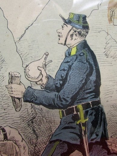  French, Franco Prussian War Era, Hand Colored Print, Paris Siege — image 3