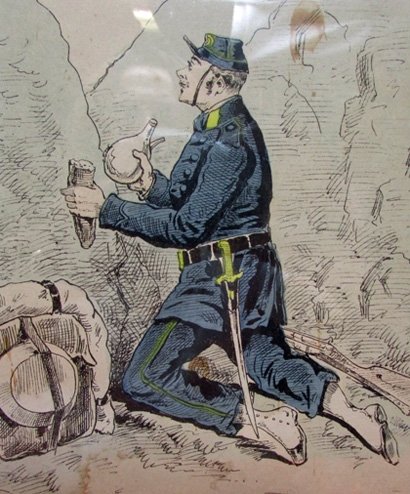  French, Franco Prussian War Era, Hand Colored Print, Paris Siege — image 4
