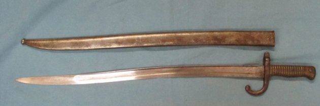  French Franco-Prussian War, M1866 Chassepot Bayonet & Scabbard, 1866 Date — image 4