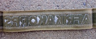 German WWII Afrika Korps Cuff Title, Silver Flat Wire Embroidery — image 4