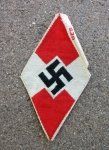 German WWII Hitler Youth Sleeve Diamond, RZM Tag, Removed From …