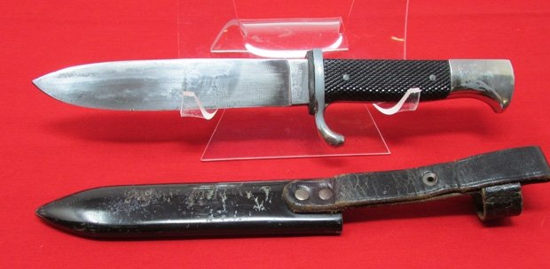  German WWII Hitler Youth Knife & Scabbard, RZM M2, 1938 Emil Voos — image 4