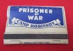 US WWII, Camp Robinson Arkansas Matchbook, German POW Camp
