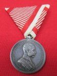 Austrian WWI Silver Bravery Medal, 30 mm, Franz-Joseph