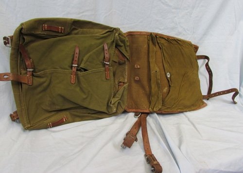 German WWII M1934Tornister, 1940 Dated, Brown Leather — image 4