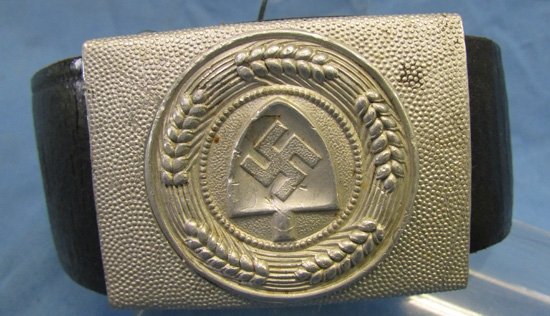 German WWII RAD Enlisted Dress Belt & Buckle, Identified — image 3