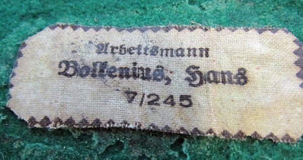 German WWII RAD Enlisted Dress Belt & Buckle, Identified — image 4