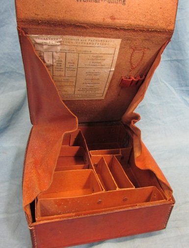 German WWII NSRL Leather Medical Verbandtasche — image 3