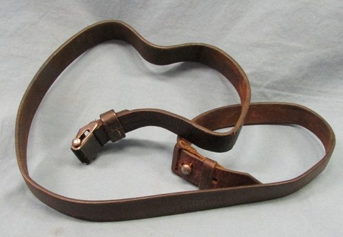 German WWII K98 Rifle Sling, Maker Marked Tab, qwf — image 2