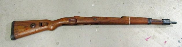 German WWII Laminate K98 Stock, Cupped Butt Plate, — image 2
