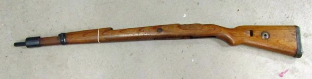 German WWII Laminate K98 Stock, Cupped Butt Plate, — image 3