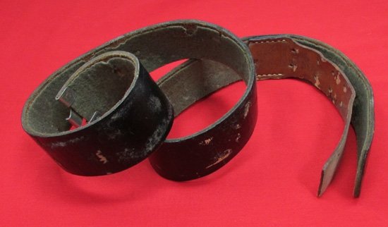 German WWII Wehrmacht Black Patent Leather Dress Belt, Maker Marked — image 3