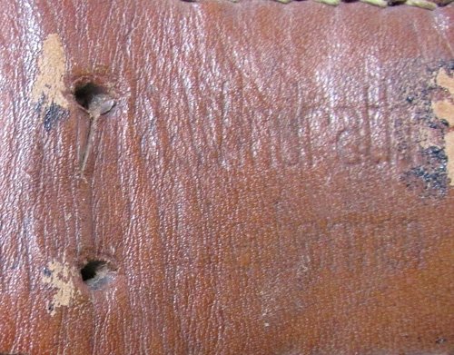 German WWII Wehrmacht Black Patent Leather Dress Belt, Maker Marked — image 5