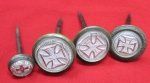 German Franco Prussian Era, 4 Iron Cross Markers, Door Pulls?