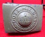 German WWI M915 Prussian Buckle, Olive-Gray Paint