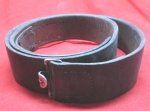 German WWII Wehrmacht Black Leather Enlisted Service Belt, 100 cm, …