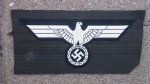 German WWII Panzer Enlisted Coat Eagle, White On Black