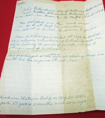  US Civil War West Virginia Soldier's Document & Wallet Group, 6th WV Infantry — image 10