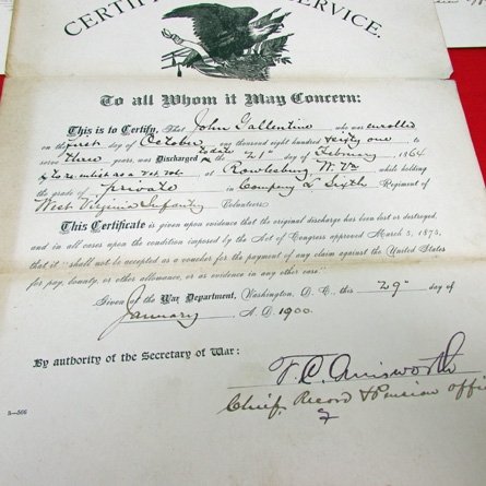  US Civil War West Virginia Soldier's Document & Wallet Group, 6th WV Infantry — image 7