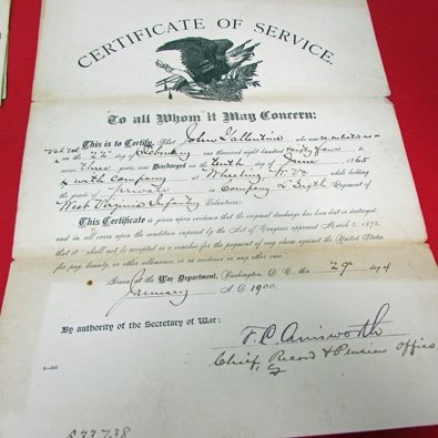  US Civil War West Virginia Soldier's Document & Wallet Group, 6th WV Infantry — image 8