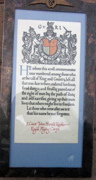 British WWI Royal Flying Corps Pilot Memorial Plaque, 1917 — image 2