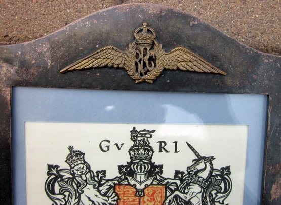 British WWI Royal Flying Corps Pilot Memorial Plaque, 1917 — image 3
