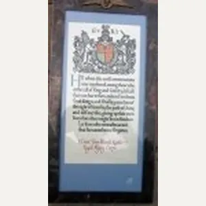 British WWI Royal Flying Corps Pilot Memorial Plaque, 1917