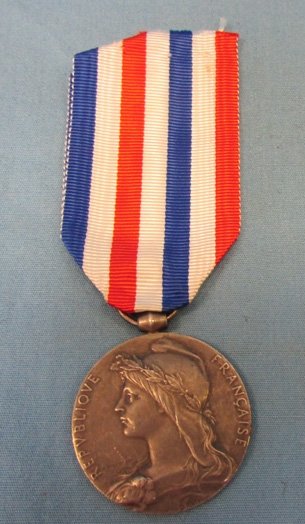  French WWI Railroad Honor Medal 1919, Silver, Named — image 2