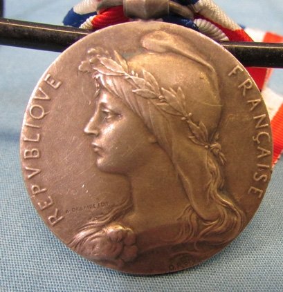  French WWI Railroad Honor Medal 1919, Silver, Named — image 3