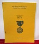 Book, Planchet Press, Philippine Congressional Medal Issue Records
