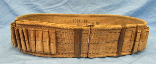  US Spanish American War 8th Ohio Inf Identified Cartridge Belt, Hurlburt Mfg — image 2