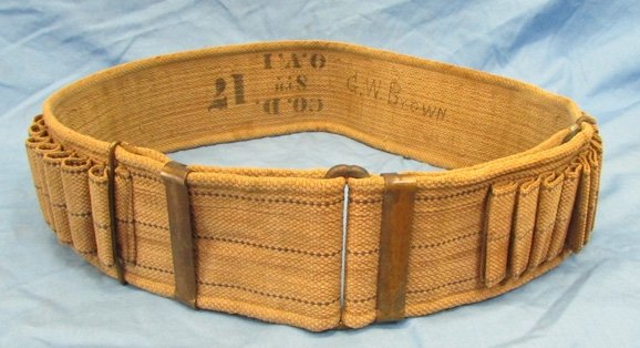  US Spanish American War 8th Ohio Inf Identified Cartridge Belt, Hurlburt Mfg — image 5