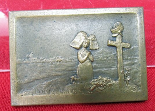  French WWI Patriotic Bronze Medal, Henri Nocq — image 3