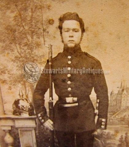  German, Franco-Prussian War CDV, Armed Infantryman, Fusilier Battalion — image 3