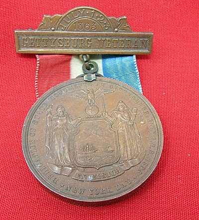  US Civil War, New York Gettysburg Veterans Medal, 1863-1893 — image 2