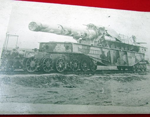  WWI Camouflage Railroad Gun Real Photo Postcard — image 2