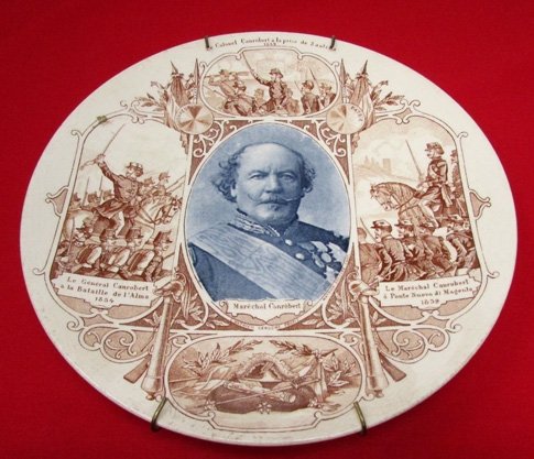  French Crimean War, Italian Campaign, Marshall Canrobert Decorative Plate — image 2