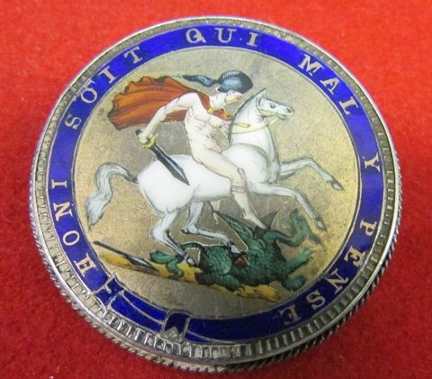  British Enameled Crown Coin Brooch, George III, 1760-1820 — image 2