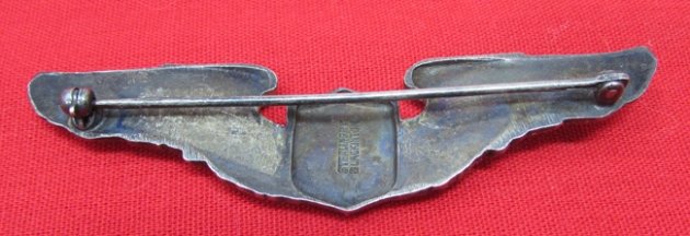  US WWII USAAF 3 Inch Pilot Wings, Blackington, Sterling — image 3