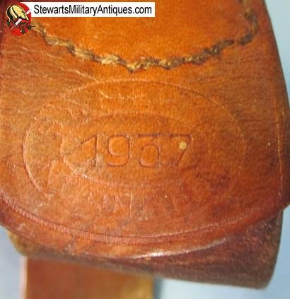  German WWII Pebbled Aluminum Army Buckle and 1937 Dated Belt — image 4