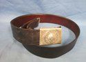 German WWII Pebbled Aluminum Army Buckle and 1937 Dated Belt