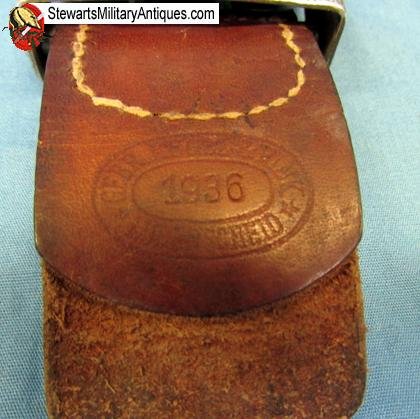  German WWII Army Service Belt & Buckle Set, 1936 Dated  — image 4