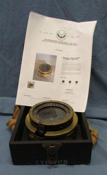  British WWII, RAAF, Spitfire Aircraft Type P8 Compass & Transport Box — image 2