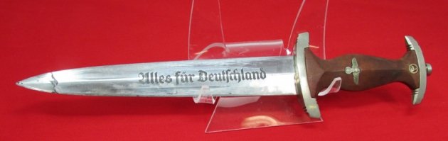  German WWII M1933 SA Enlisted Dagger & Hanger, Otto Simon — image 4