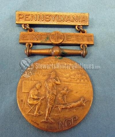  US Pre WWI, Pennsylvania NG Expert Marksmanship Badge, 1st Year — image 2