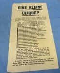 Soviet WWII Anti-German Surrender Leaflet, 'Eine Kleine Clique?'